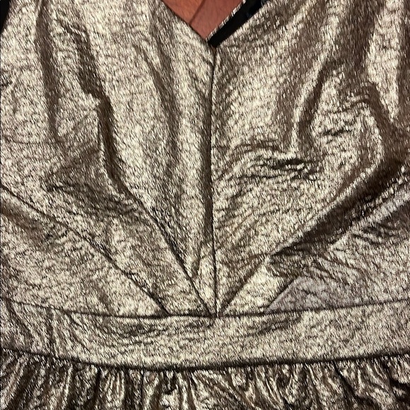 One Clothing Women’s Gold Lame Mini Dress Medium - Picture 2 of 5